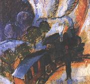Ernst Ludwig Kirchner Rhaetian Railway, Davos oil painting on canvas